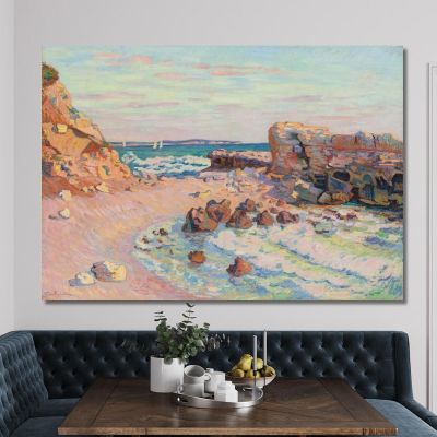La Pierriere At Saint-Palais Rising Tide Armand Guillaumin agl25 canvas print 