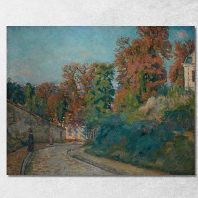 The Promenade A Street In Île-De-France Armand Guillaumin agl26 canvas print 