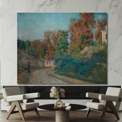 The Promenade A Street In Île-De-France Armand Guillaumin agl26 canvas print 