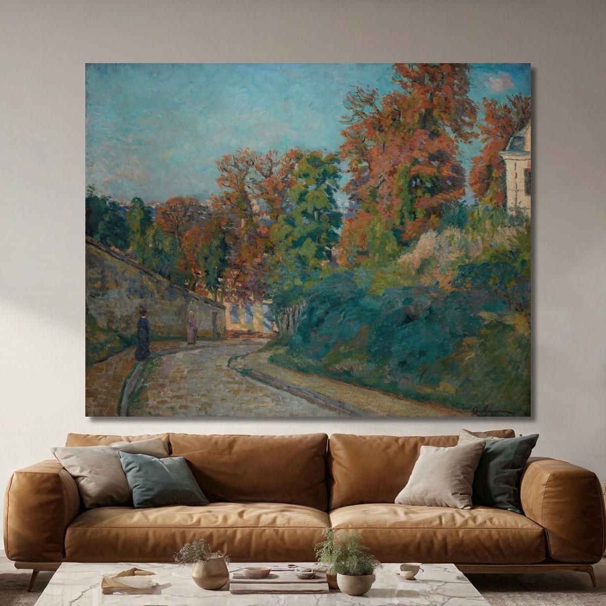 The Promenade A Street In Île-De-France Armand Guillaumin agl26 canvas print 