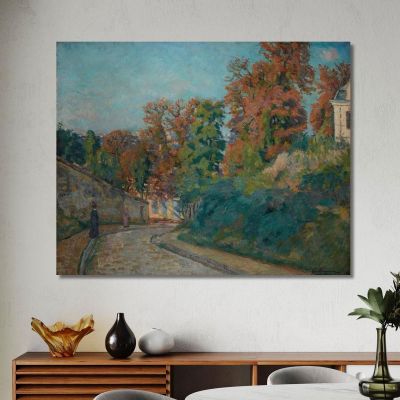 The Promenade A Street In Île-De-France Armand Guillaumin agl26 canvas print 