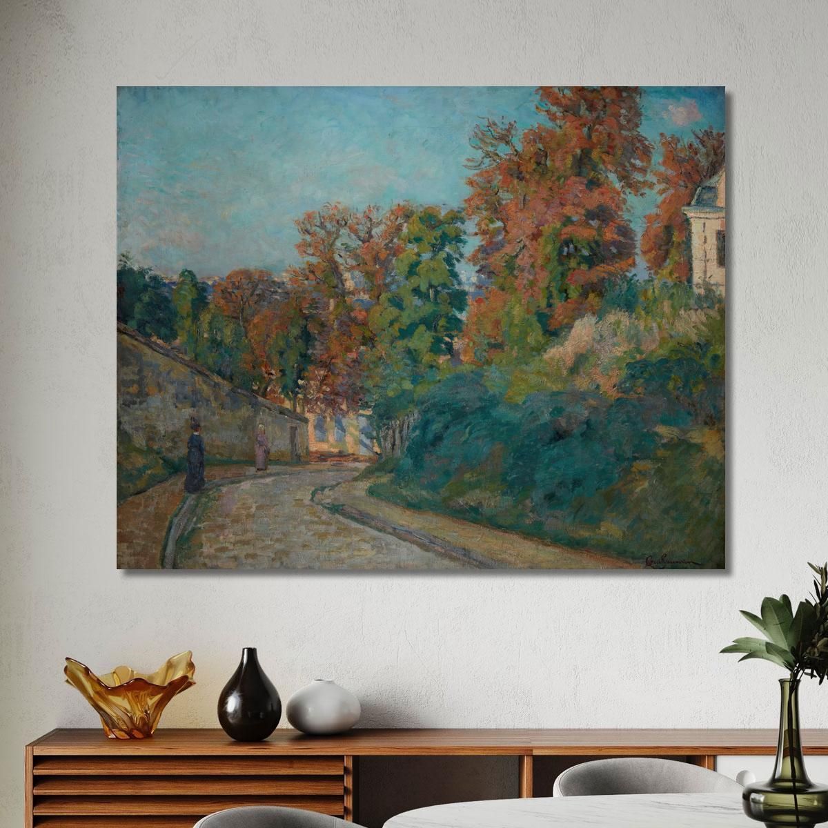 The Promenade A Street In Île-De-France Armand Guillaumin agl26 canvas print 