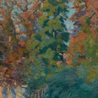 The Promenade A Street In Île-De-France Armand Guillaumin agl26 canvas print