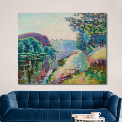 The Echo Rock Crozant 2 Armand Guillaumin agl27 canvas print 