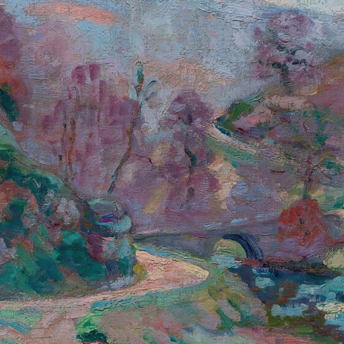 Pont Charraud Creuse Armand Guillaumin agl34 canvas print