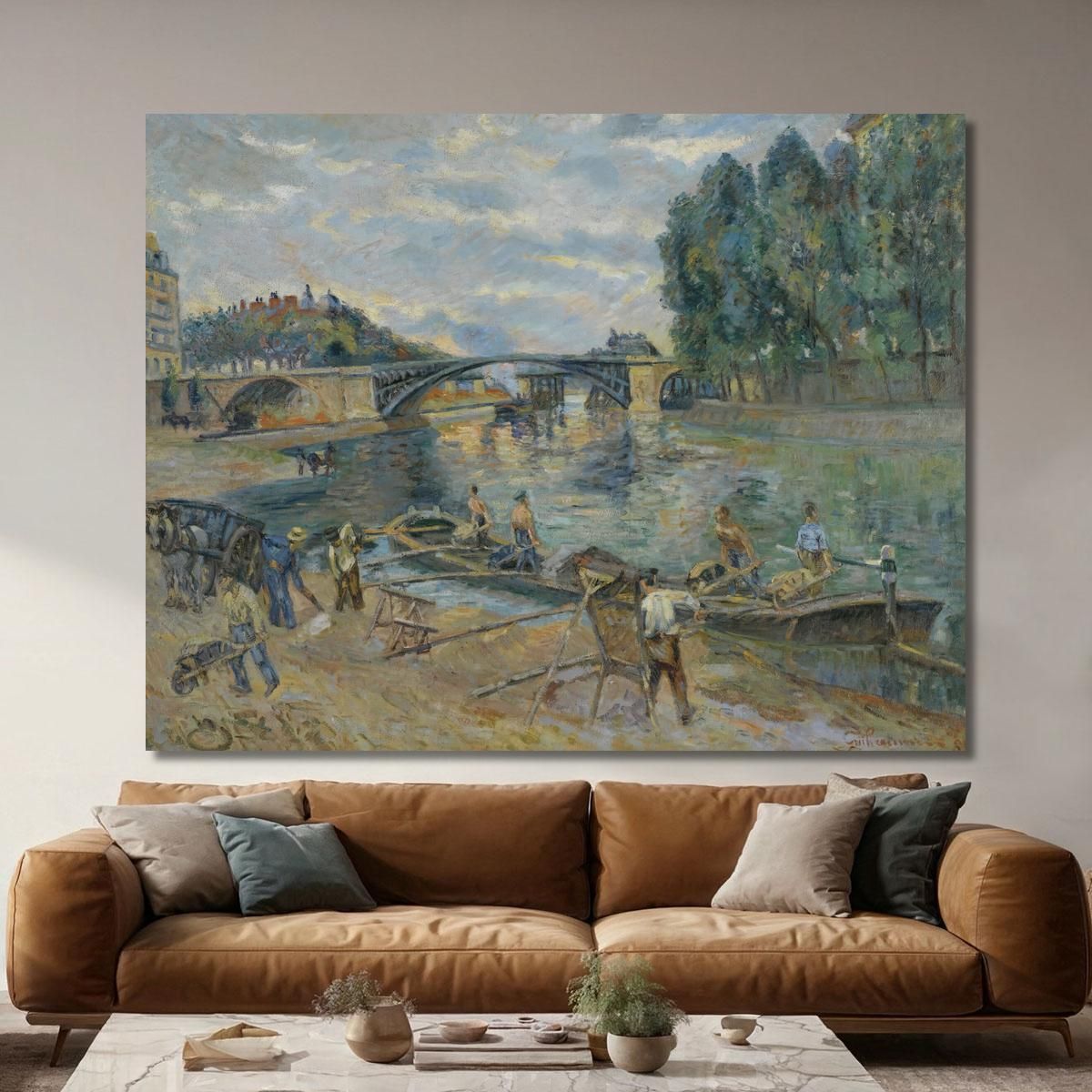 The Sully Bridge Paris Armand Guillaumin agl36 canvas print 
