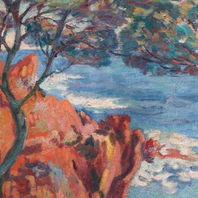 Rocks Of Île Besse Agay Armand Guillaumin agl82 canvas print