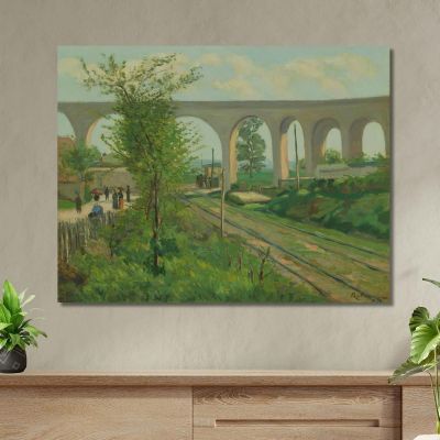The Arcueil Aqueduct At Sceaux Railroad Crossing Armand Guillaumin agl89 canvas print 