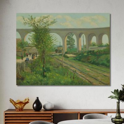 The Arcueil Aqueduct At Sceaux Railroad Crossing Armand Guillaumin agl89 canvas print 