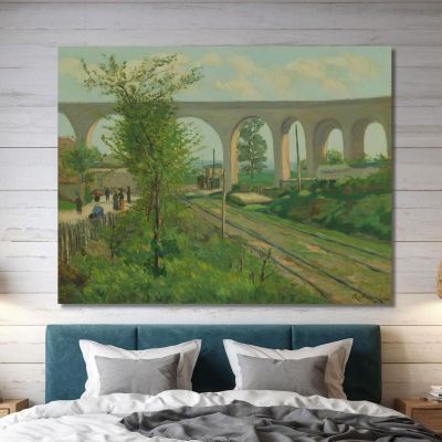 The Arcueil Aqueduct At Sceaux Railroad Crossing Armand Guillaumin agl89 canvas print 