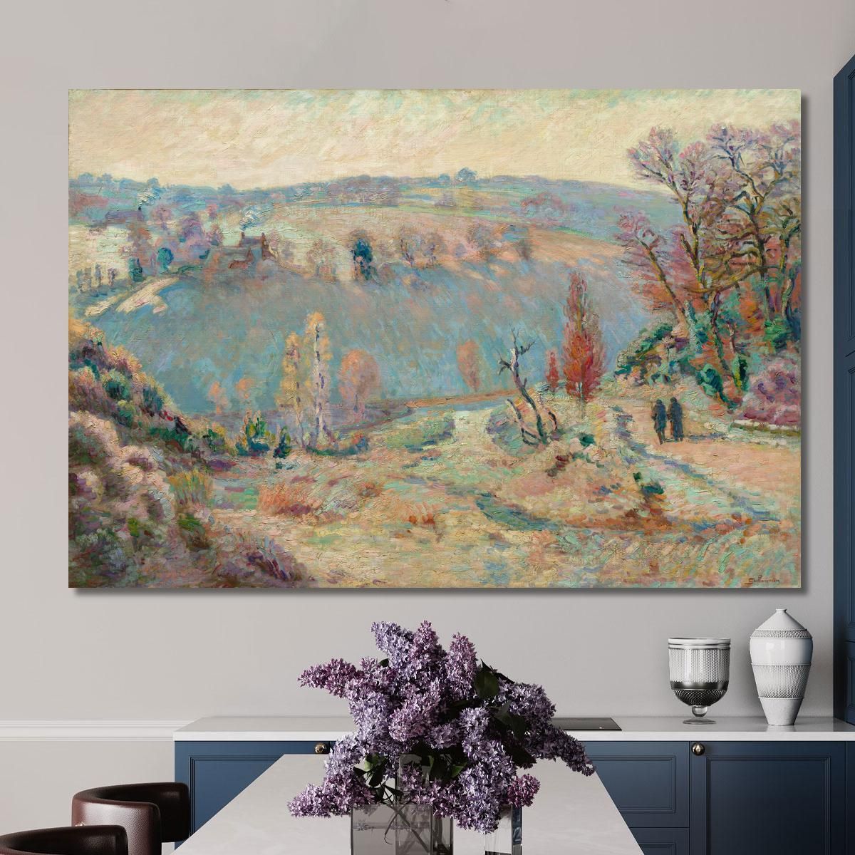 Valley Of The Sedelle At Pont Charraud White Frost Armand Guillaumin agl92 canvas print 