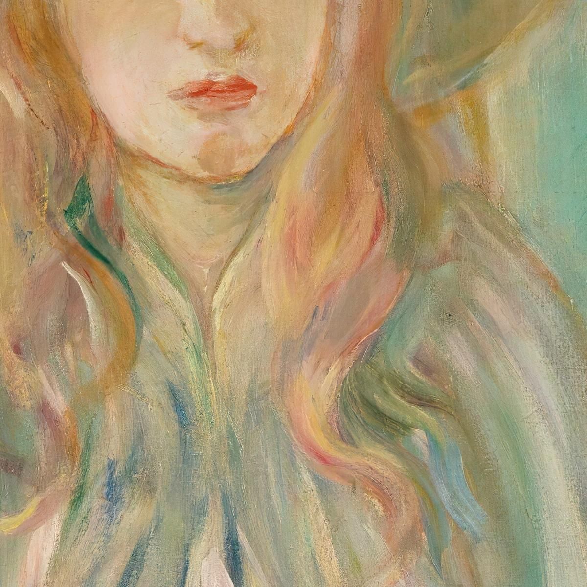 Little Girl With A Straw Hat Berthe Morisot bmr11 canvas print
