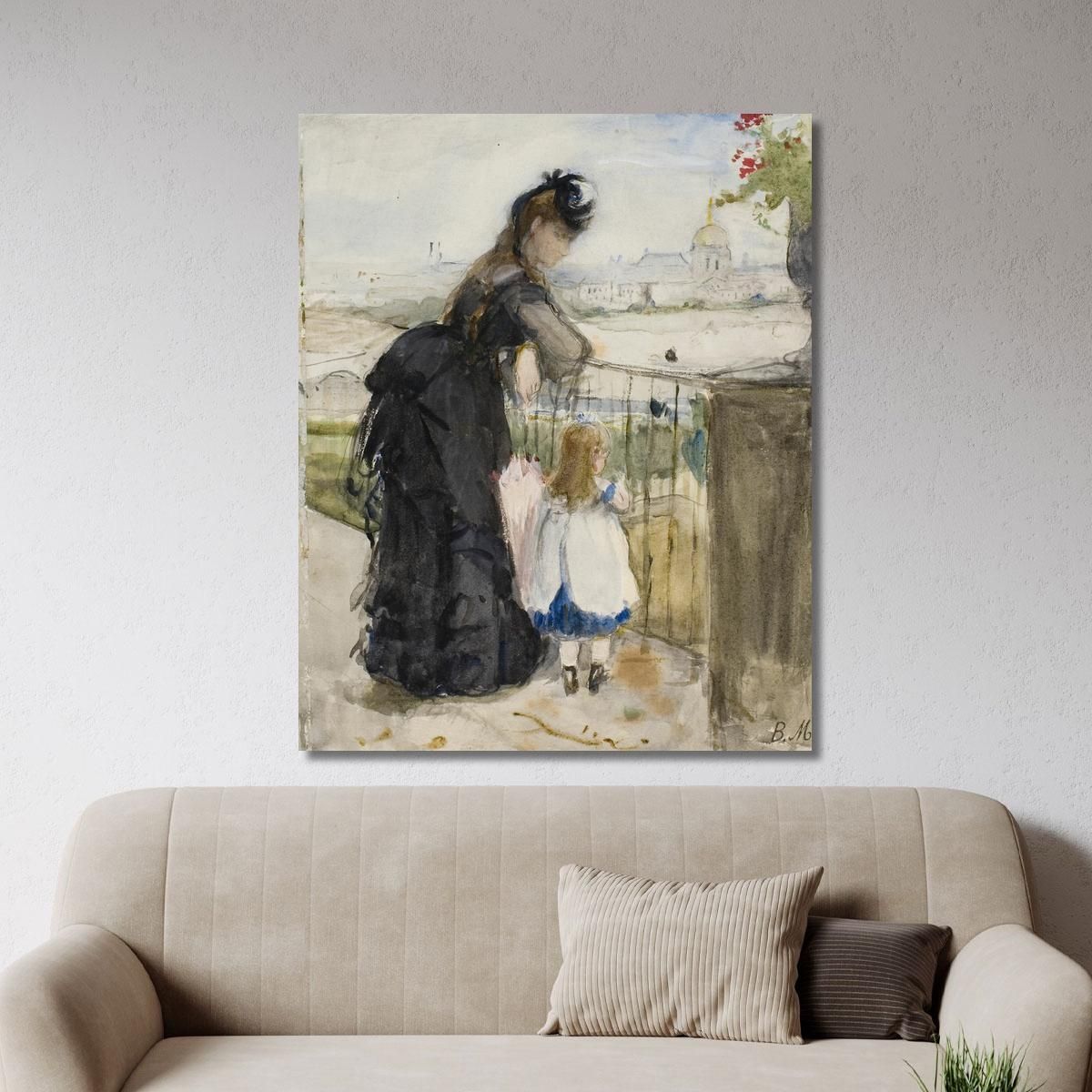 On The Balcony Berthe Morisot bmr24 canvas print 