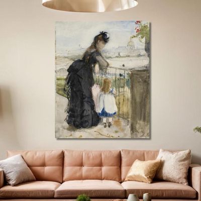 On The Balcony Berthe Morisot bmr24 canvas print 