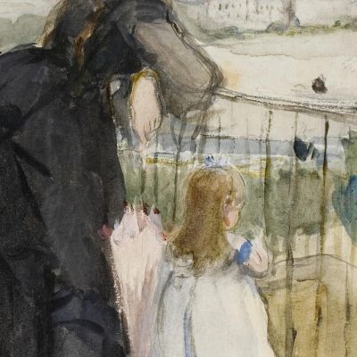 On The Balcony Berthe Morisot bmr24 canvas print