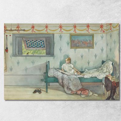 Cock-A-Doodle-Do - It'S Seven O'Clock Carl Larsson clr9 canvas print 