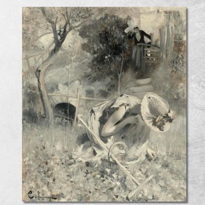 Trädgårdsidyll - Garden Idyll Carl Larsson clr56 canvas print 