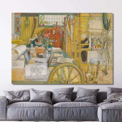 Verkstaden - The Workshop Carl Larsson clr59 canvas print 