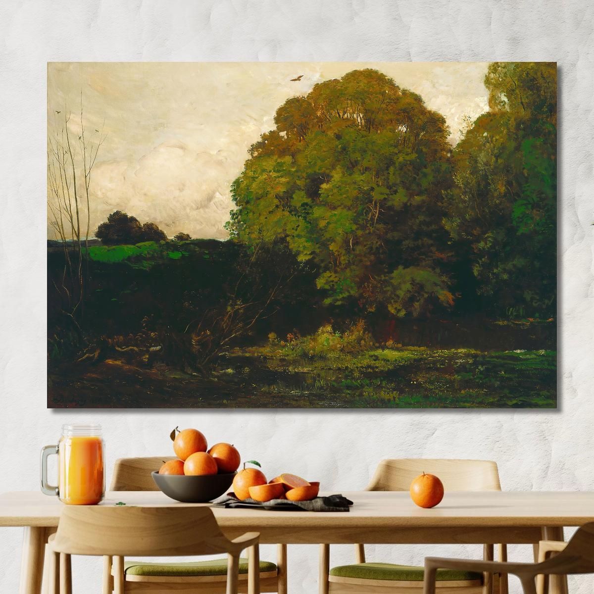 A Pond In The Morvan Charles François Daubigny cfd2 canvas print 