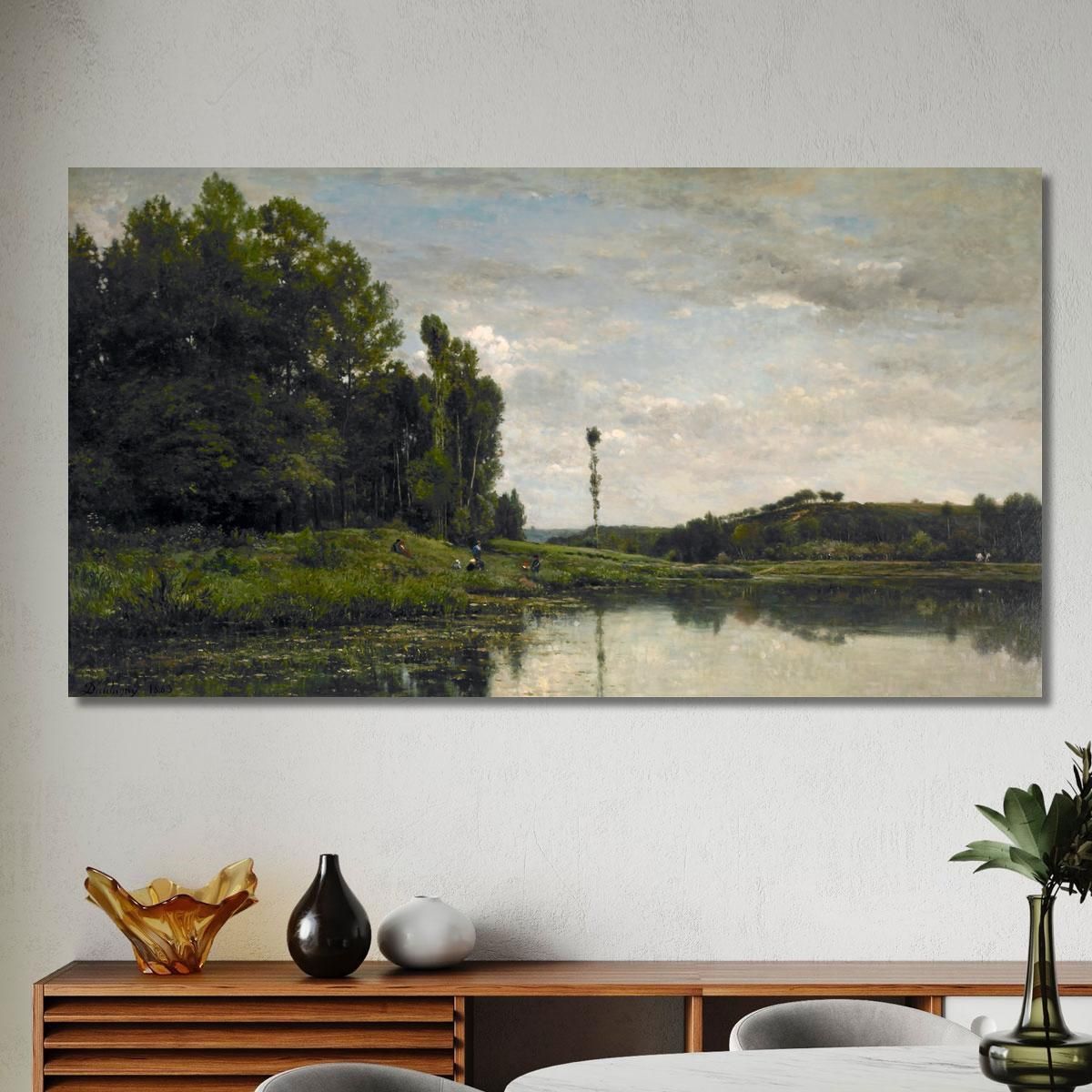 Banks Of The Oise At Auvers Charles François Daubigny cfd5 canvas print 