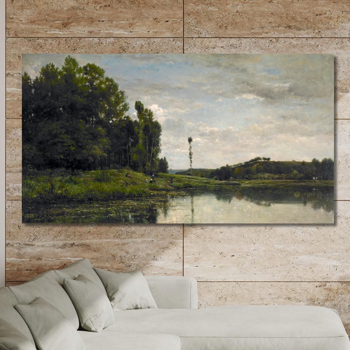 Banks Of The Oise At Auvers Charles François Daubigny cfd5 canvas print 