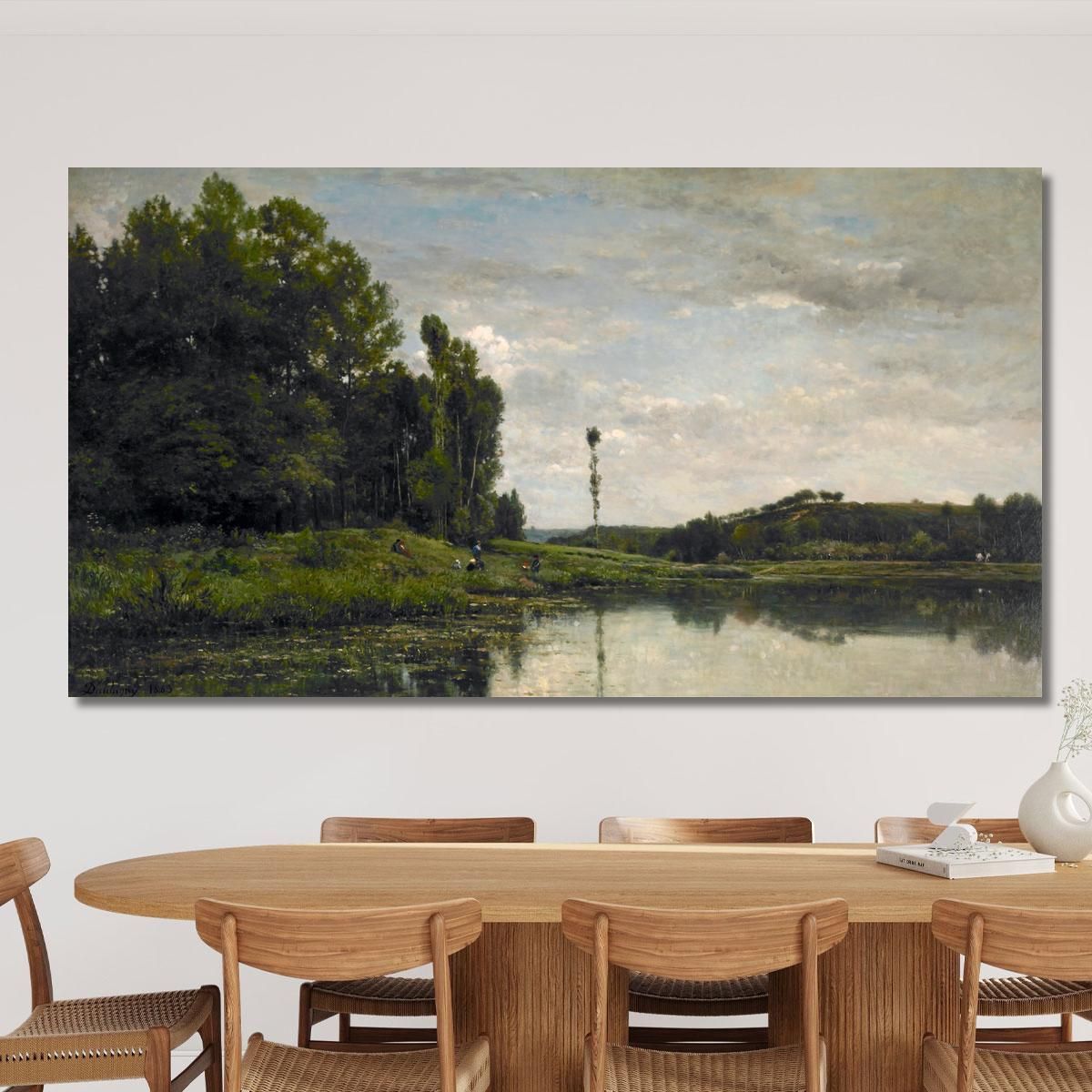 Banks Of The Oise At Auvers Charles François Daubigny cfd5 canvas print 