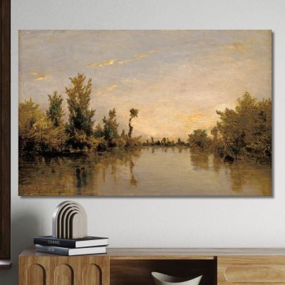 Banks Of The Seine Charles François Daubigny cfd6 canvas print 