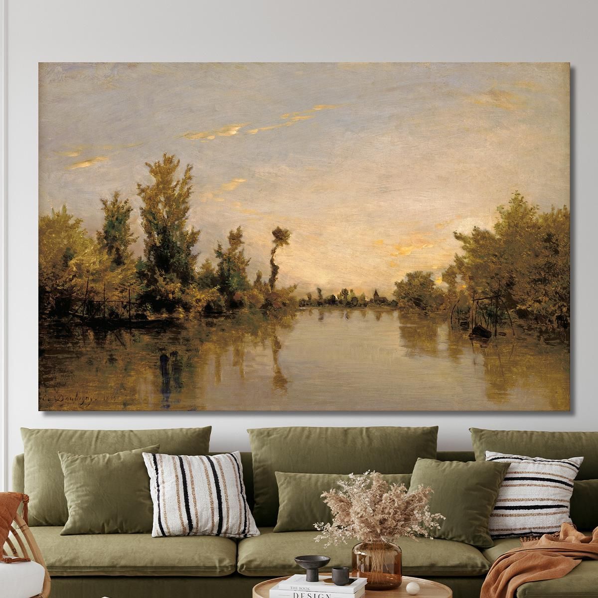 Banks Of The Seine Charles François Daubigny cfd6 canvas print 