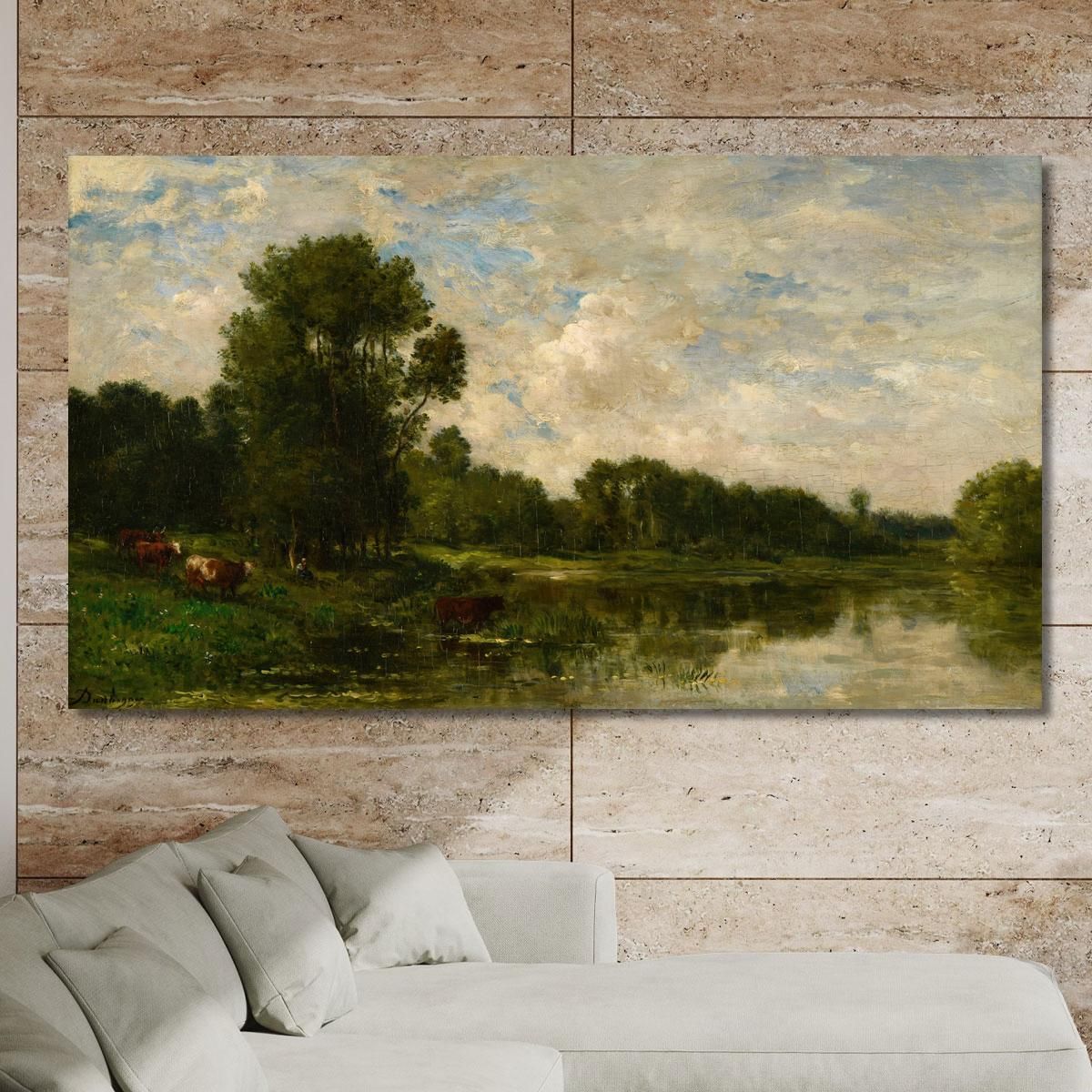 Banks Of The Oise 2 Charles François Daubigny cfd11 canvas print 