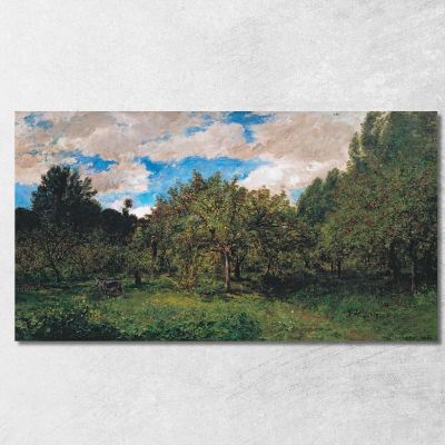 French Orchard At Harvest Time The Orchard Charles François Daubigny cfd26 canvas print 