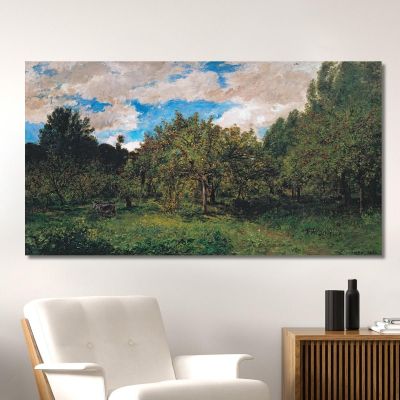 French Orchard At Harvest Time The Orchard Charles François Daubigny cfd26 canvas print 