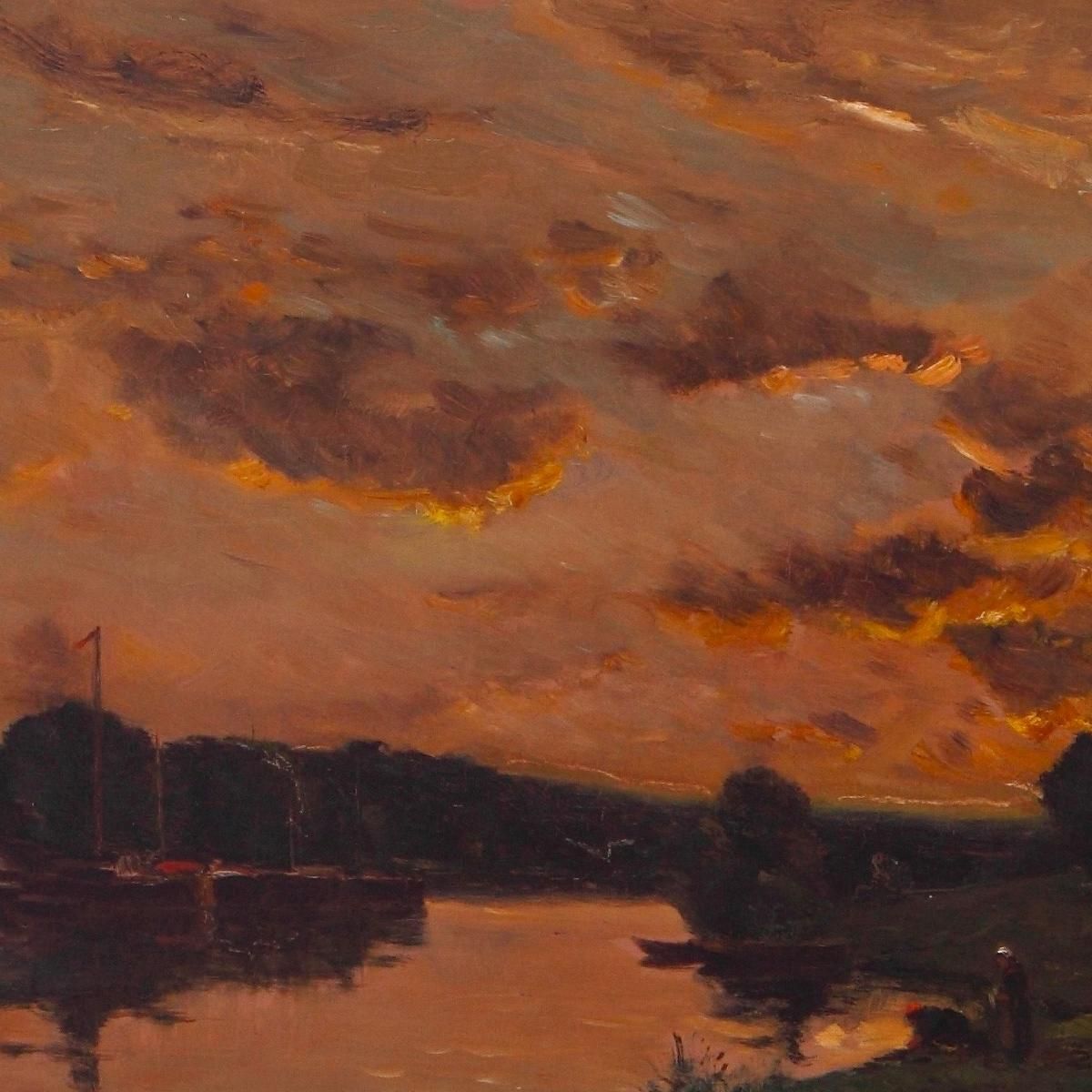 The Afternoon Charles François Daubigny cfd30 canvas print