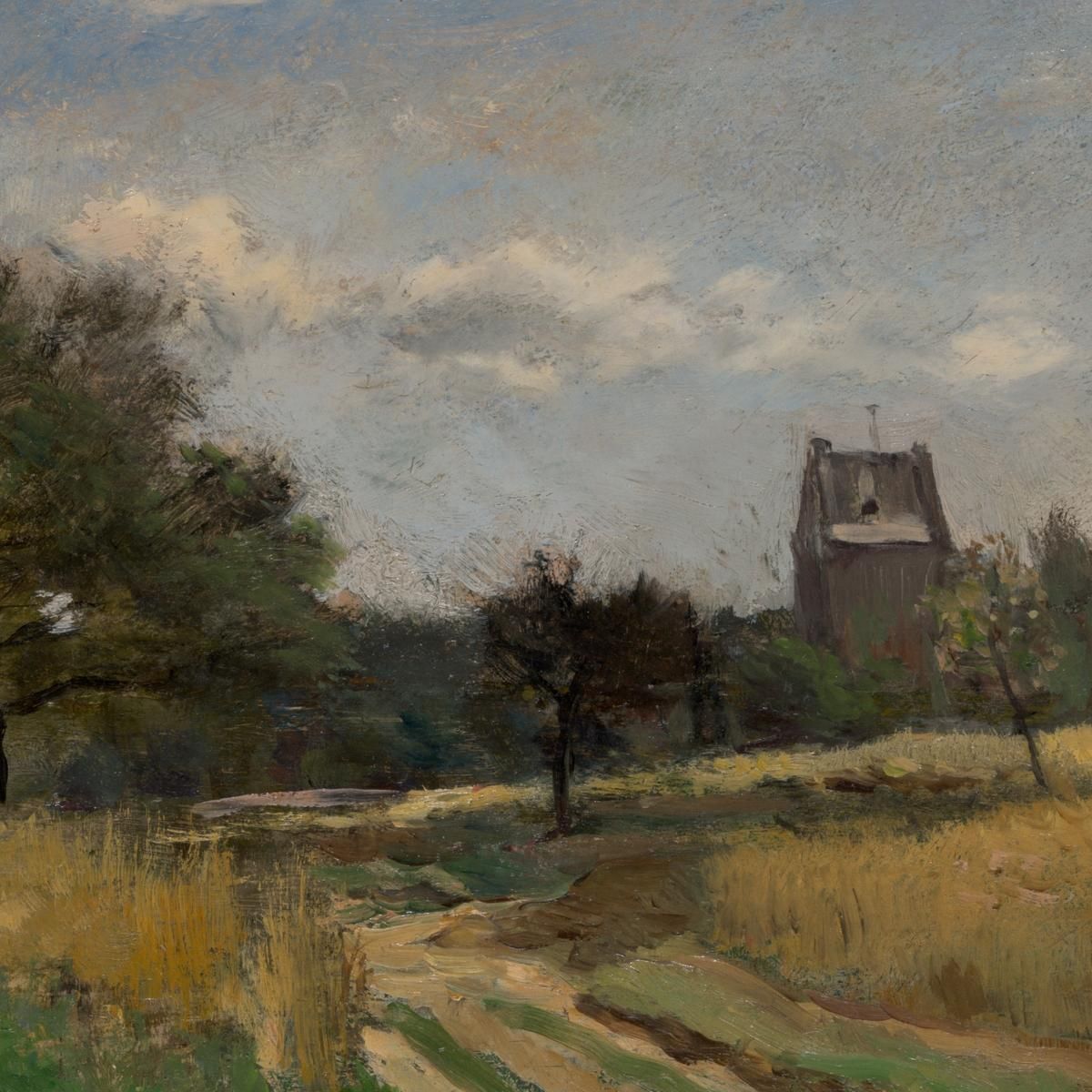 Landscape Along A Country Road Charles François Daubigny cfd33 canvas print