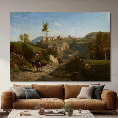 Landscape Near Crémieu Charles François Daubigny cfd34 canvas print 