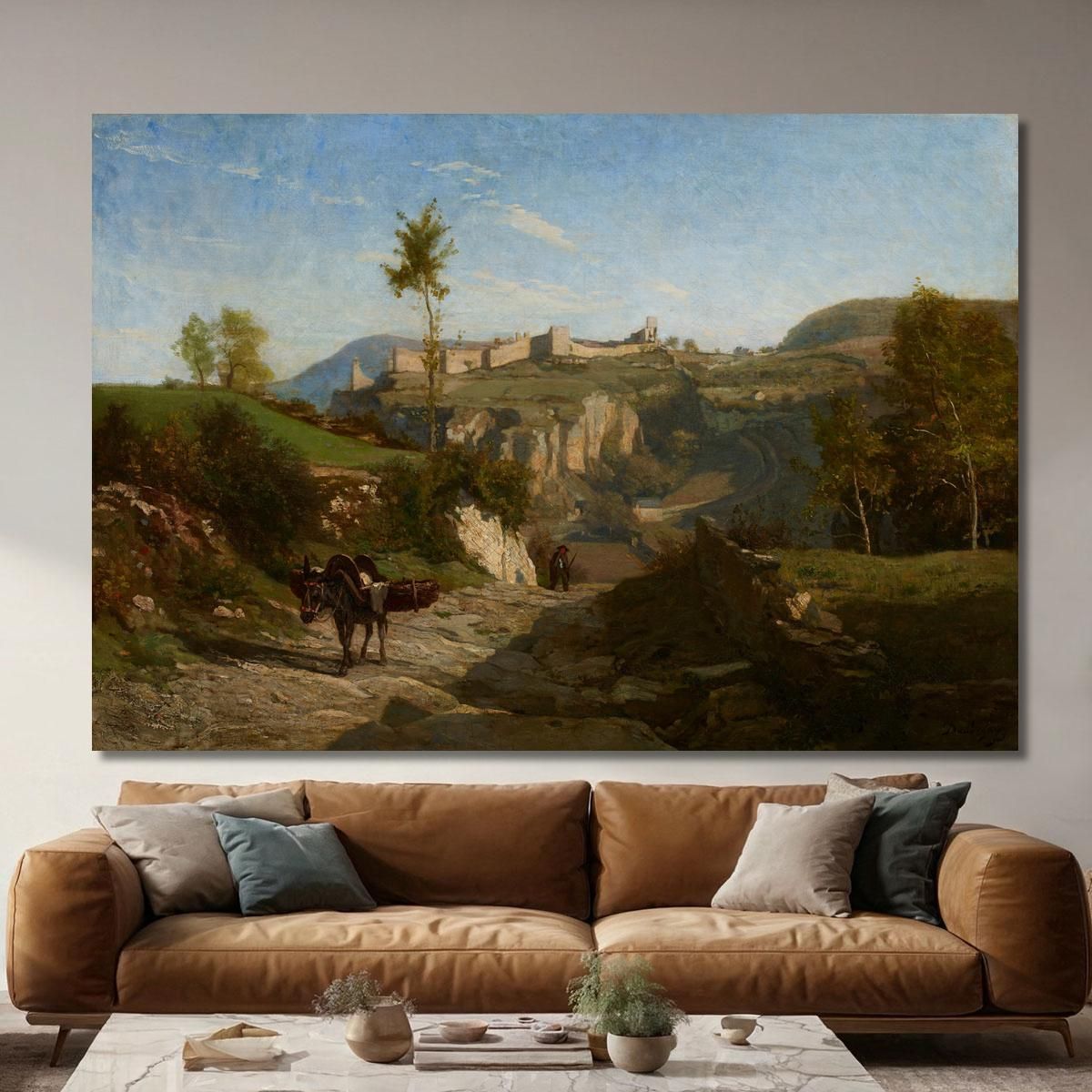 Landscape Near Crémieu Charles François Daubigny cfd34 canvas print 