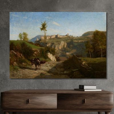 Landscape Near Crémieu Charles François Daubigny cfd34 canvas print 