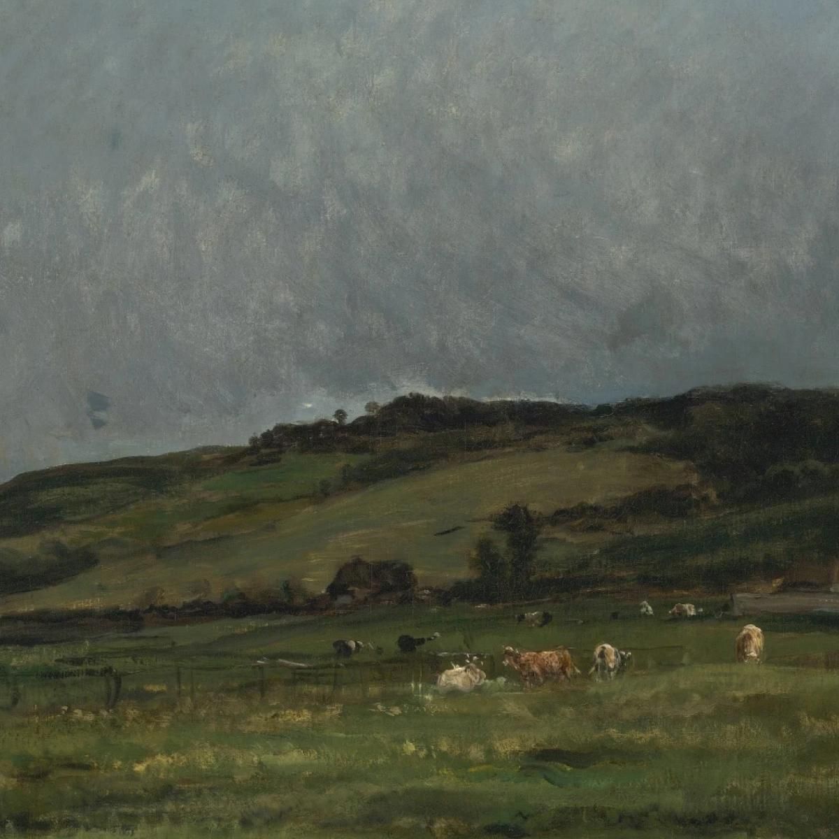Landscape With Cows Charles François Daubigny cfd39 canvas print