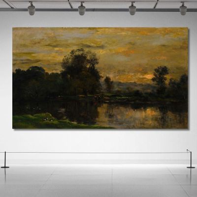Landscape With Ducks Charles François Daubigny cfd40 canvas print 