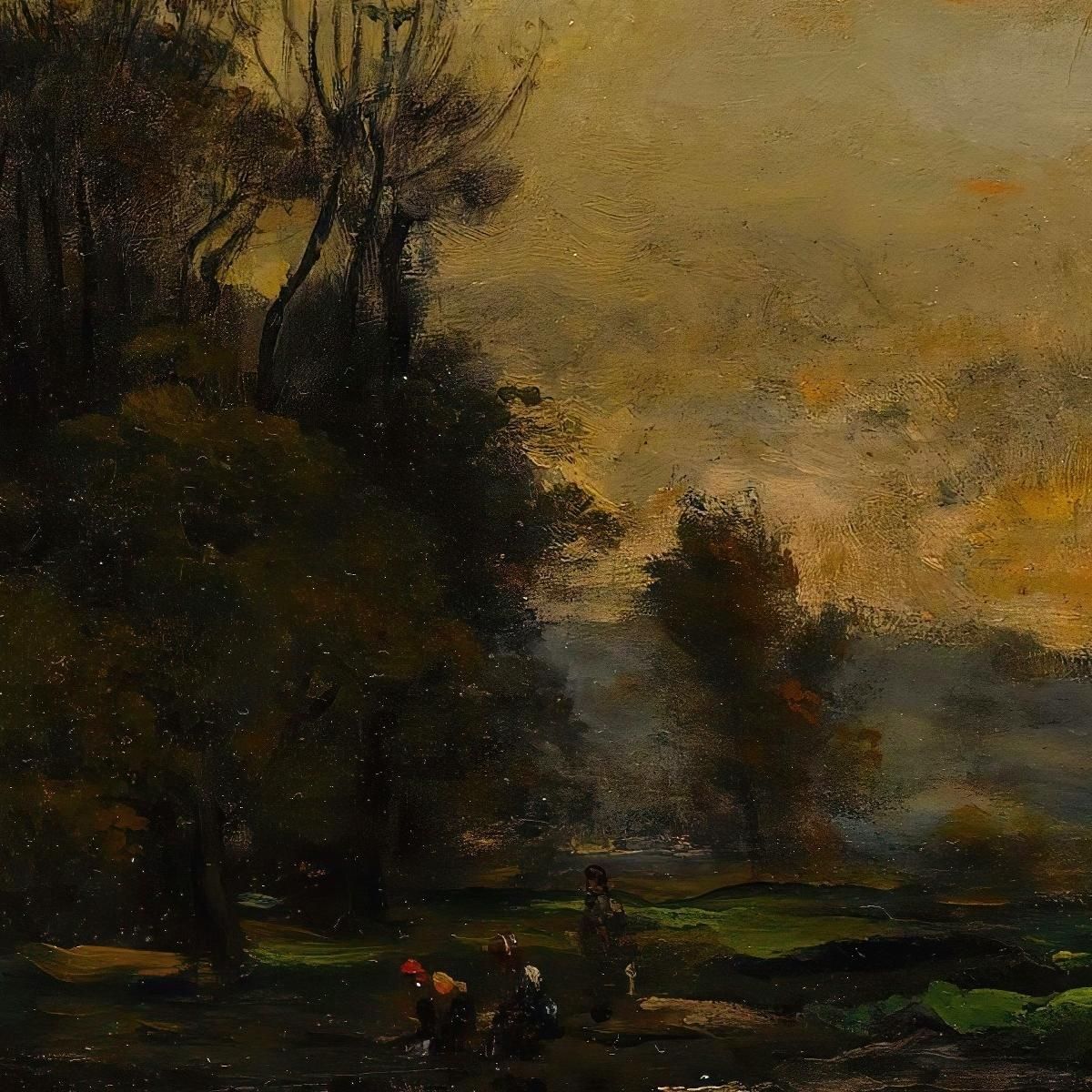 Landscape With Ducks Charles François Daubigny cfd40 canvas print