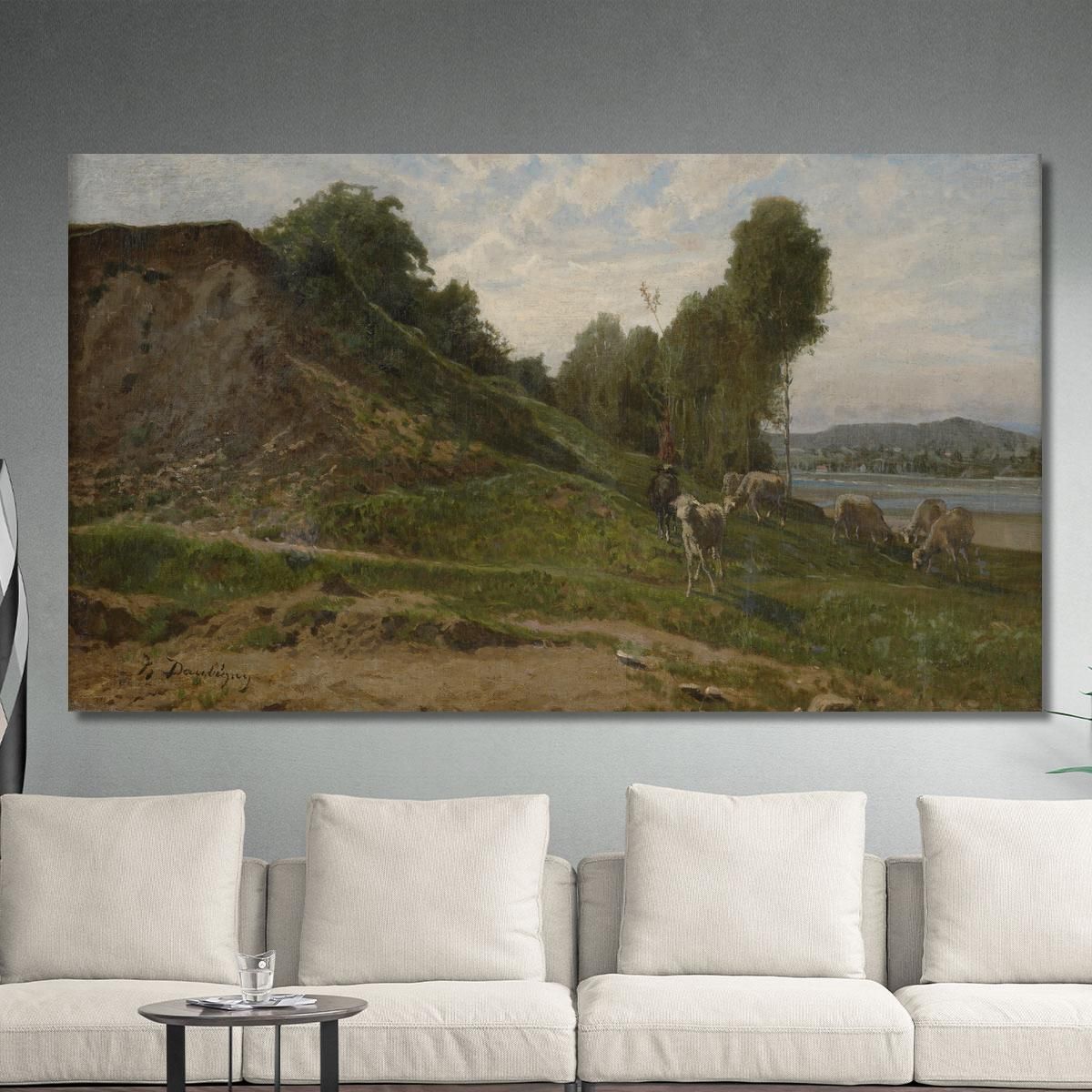 Landscape With Sheep Charles François Daubigny cfd41 canvas print 