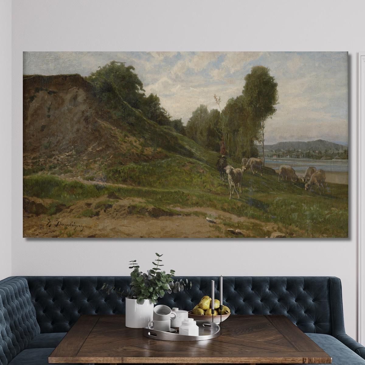 Landscape With Sheep Charles François Daubigny cfd41 canvas print 
