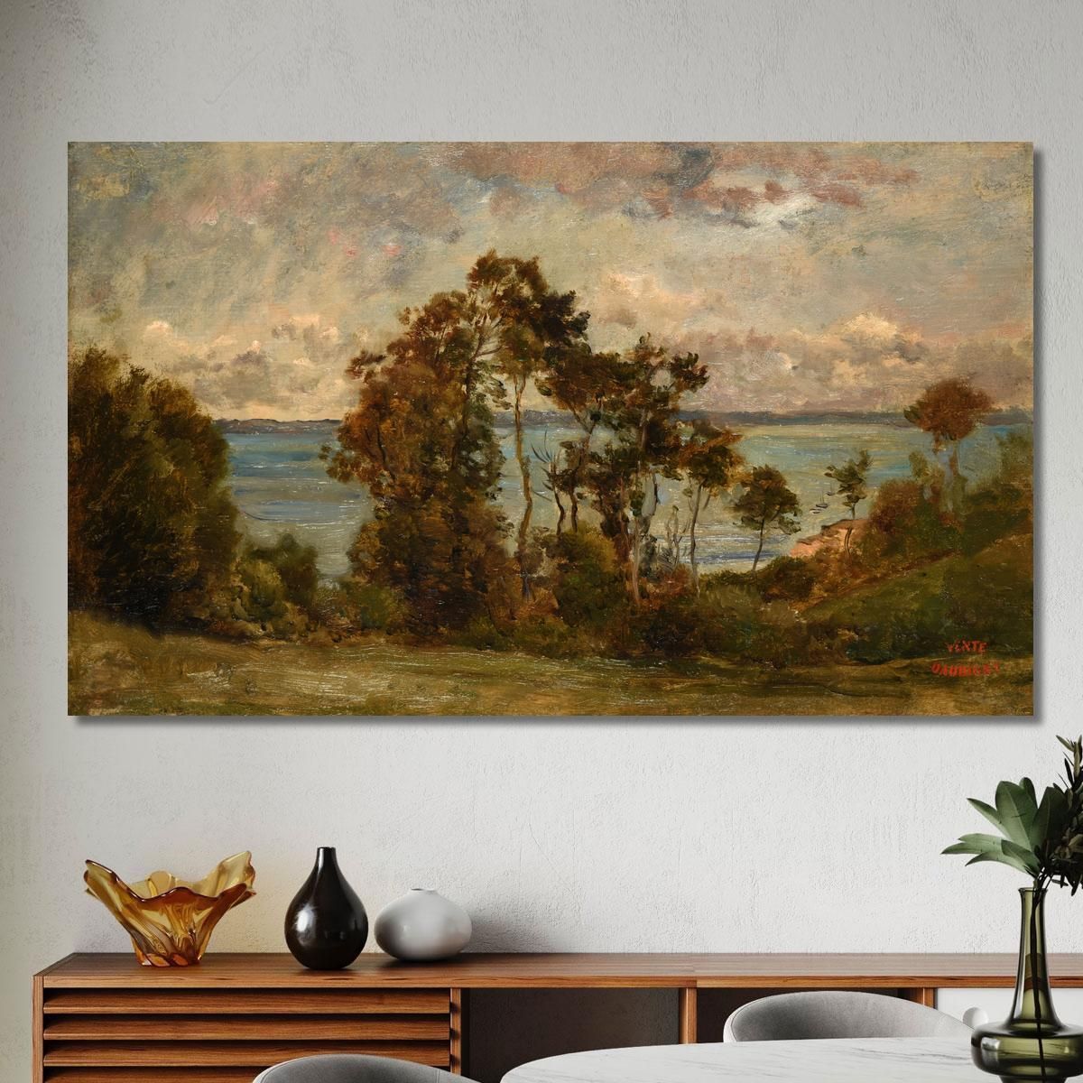 The Heights Of Villerville Charles François Daubigny cfd50 canvas print 