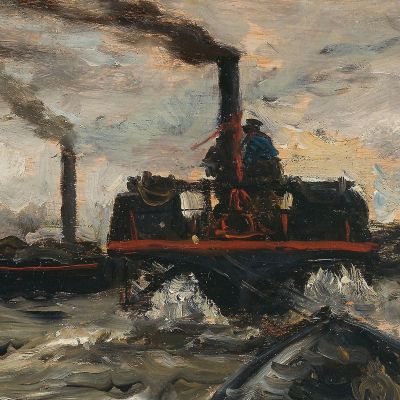 River Boat Charles François Daubigny cfd67 canvas print