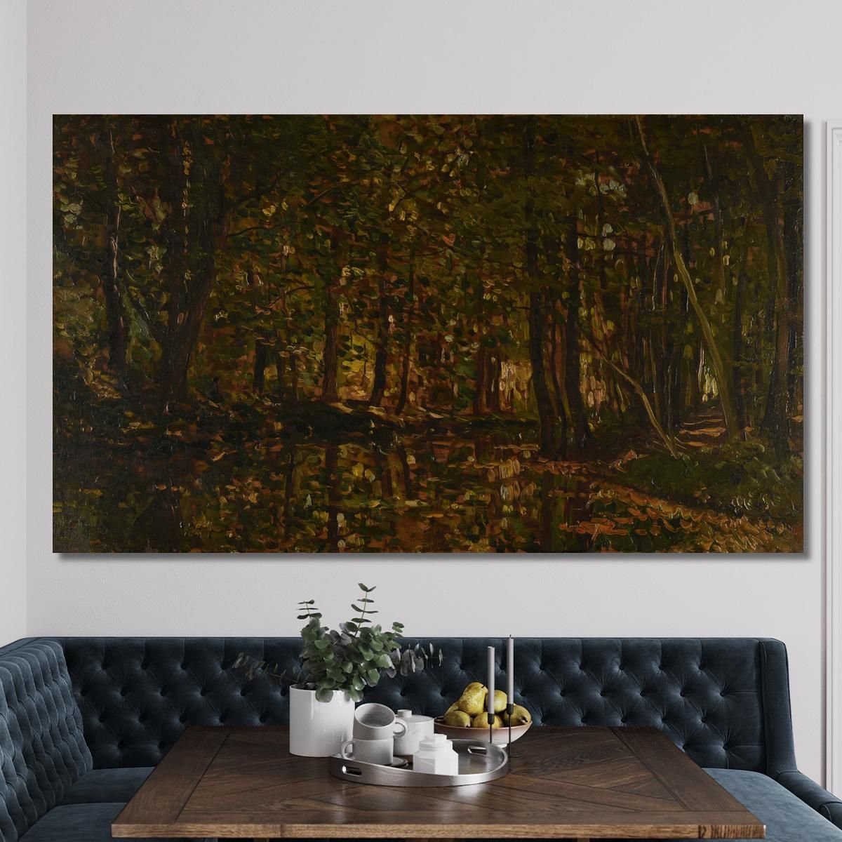 Stream In The Woods Charles François Daubigny cfd70 canvas print 