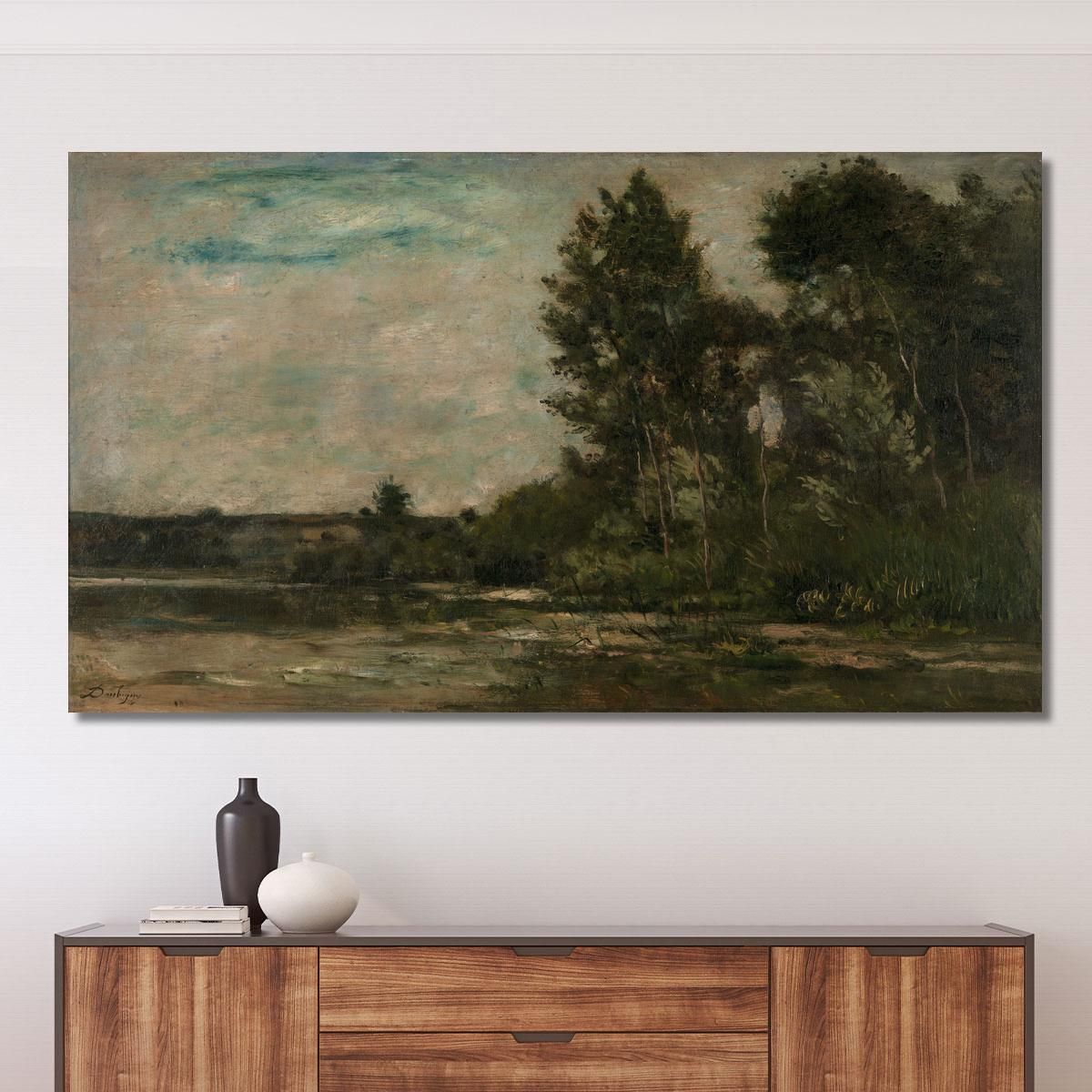 River Scene Charles François Daubigny cfd71 canvas print 