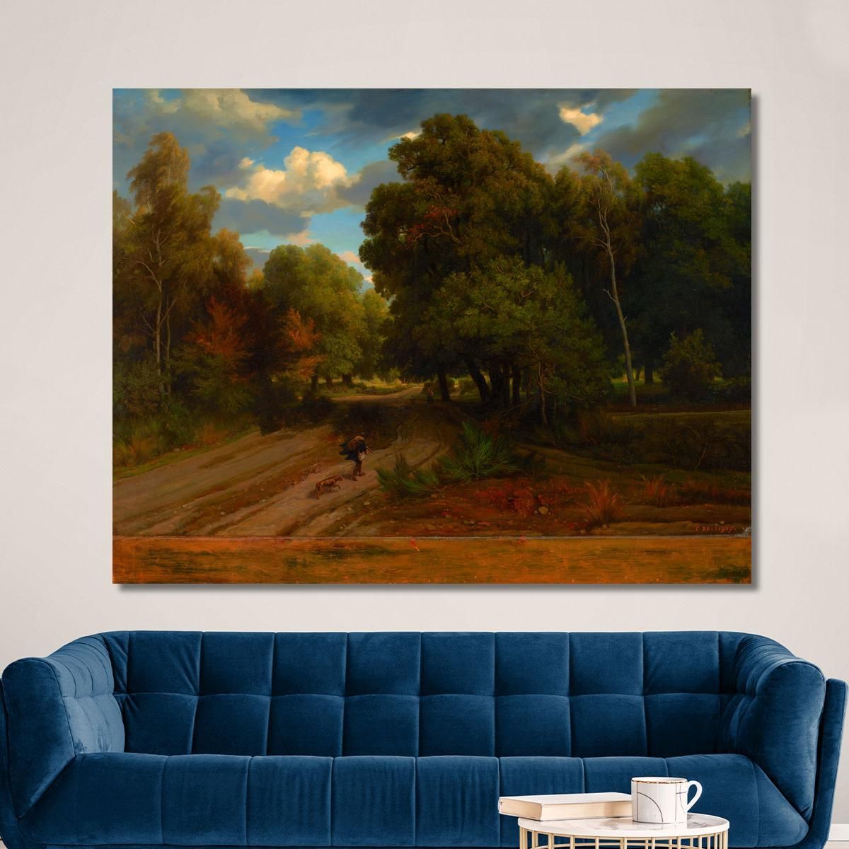 The Crossroads Of The Eagle'S Nest Fontainebleau Forest Charles François Daubigny cfd78 canvas print 