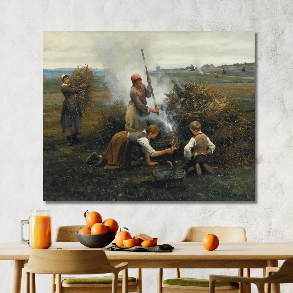Burning Brush Daniel Ridgway Knight drk5 canvas print 