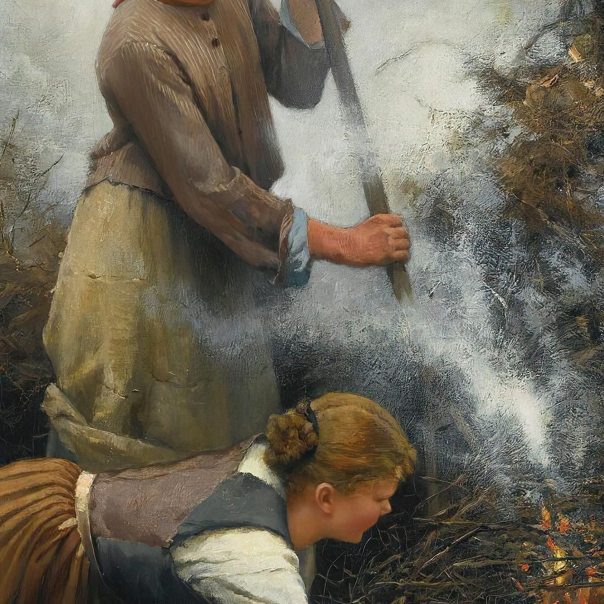 Burning Brush Daniel Ridgway Knight drk5 canvas print