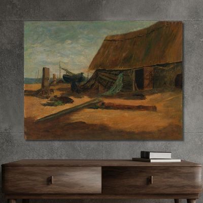 Fishing Shacks Edward Mitchell Bannister emb9 canvas print 