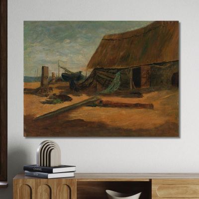 Fishing Shacks Edward Mitchell Bannister emb9 canvas print 